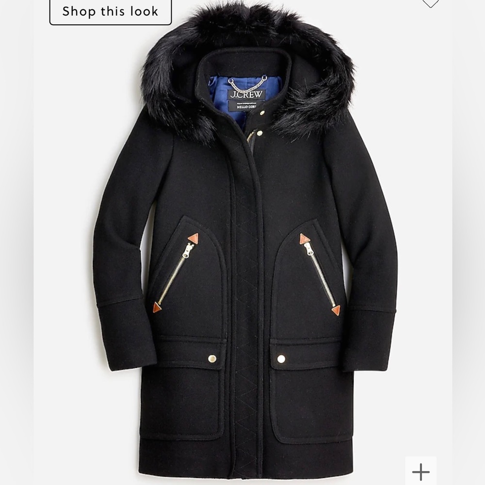 NWT J.Crew chateau parka in Italian stadium-cloth